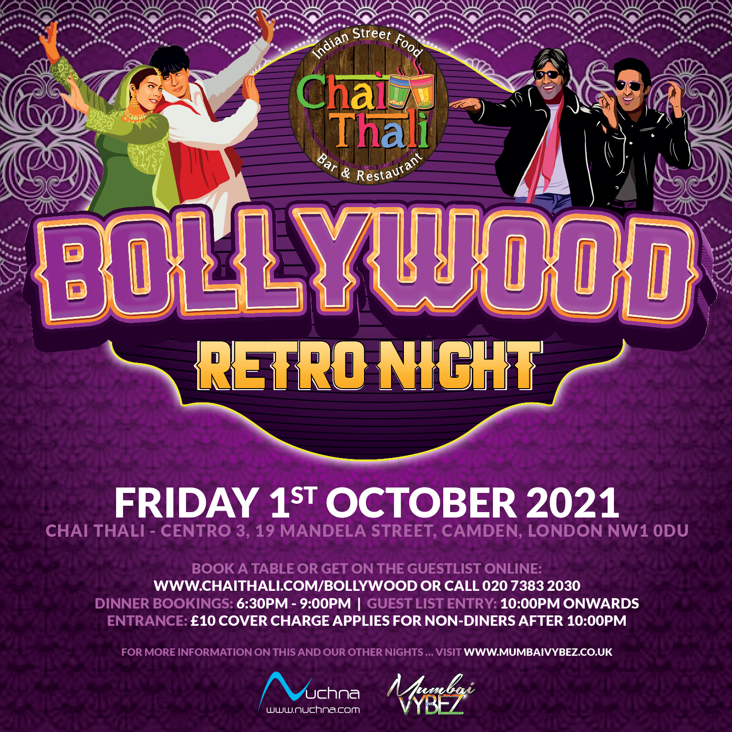 Retro Bollywood Nights Chai Thali Restaurant And Bar